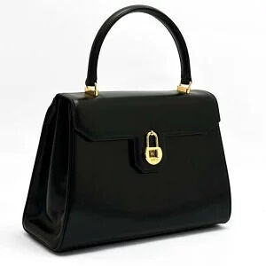 Gucci Turnlock Handbag Black Leather